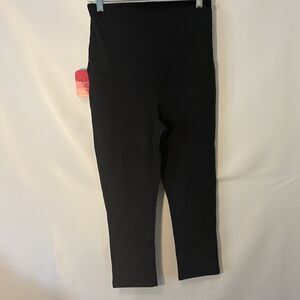 Isabel Maternity Leggings Set Of 2 NWT Women's Small Black Mesh High Rise Panel